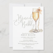 Elegante salie groene brunch en bubbelig Vrijgezel Kaart (Voorkant)