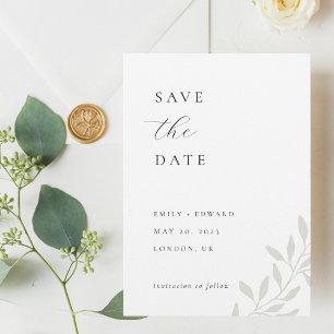 Elegante Salie Groene Foto Huwelijk Opslag de Datu Save The Date