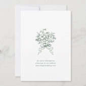 Elegante Salie Groene Franse Tuin Bloemen Bruiloft Save The Date (Achterkant)