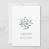 Elegante Salie Groene Franse Tuin Bloemen Bruiloft Save The Date (Achterkant)