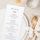 Elegante Salie Groene Huwelijk Menu