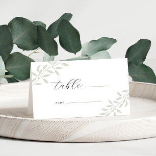 Elegante Salie Groene Huwelijkstafel Plaatskaartje
