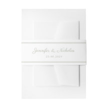 Elegante Salie Groene Scriptie Bruiloft