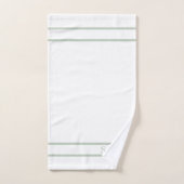 Elegante Salie Groene Strepen op Wit Bad Handdoek (Handdoek)