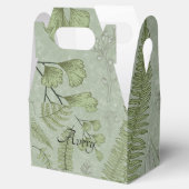 Elegante Salie Groene Waterverf Bloemen Bedankdoosjes (Geopend)