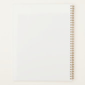Elegante Salie Groene & Witte Bloemige Bruiloft Planner (Achterkant)