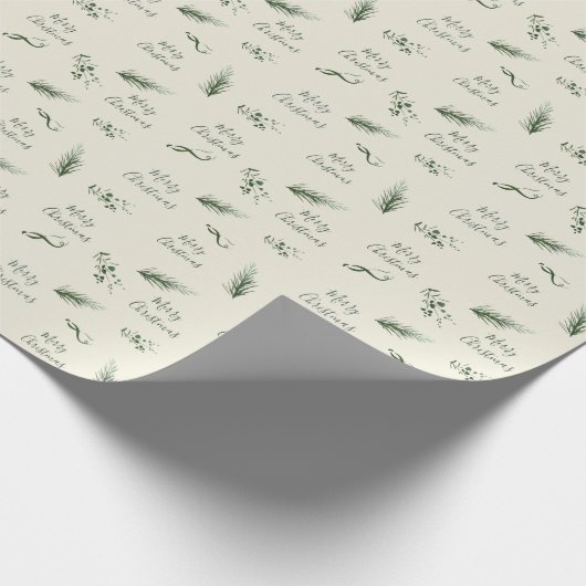 Elegante salie hand getrokken dennen aangepaste ke cadeaupapier (Hoek)