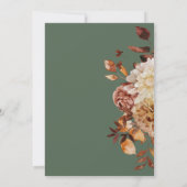 Elegante Salie Herfst Bruiloft Kaart (Achterkant)