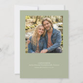 Elegante Salie Ivoor Schrift Wilde Bloemen Foto Save The Date (Achterkant)