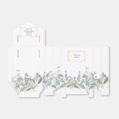Elegante Salie Lila Groen Baby shower Favor Box Bedankdoosjes (Uitgevouwen)