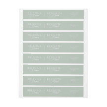 Elegante salie met wit en modern script bruiloft