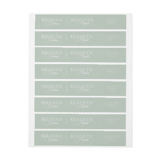 Elegante salie met wit en modern script bruiloft