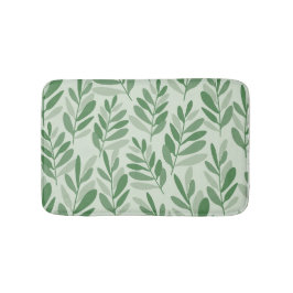 Elegante Salie & Olijfblad Natuur Patroon Badmat