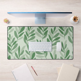 Elegante Salie & Olijfblad Natuur Patroon Bureaumat