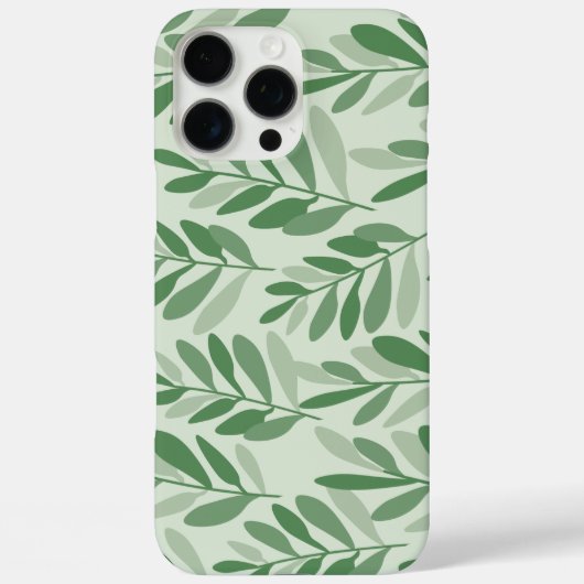 Elegante Salie & Olijfblad Natuur Patroon Case-Mate iPhone Case (Achterkant)