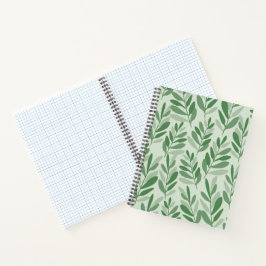 Elegante Salie & Olijfblad Natuur Patroon Notitieboek