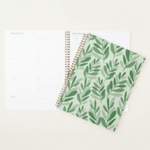 Elegante Salie & Olijfblad Natuur Patroon