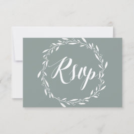 Elegante salie RSVP-kaarten voor trouwfeest met kr RSVP Kaartje