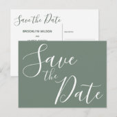 Elegante salie Save The Date-ansichtkaarten Aankondigingskaart (Voorkant / Achterkant)