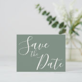 Elegante salie Save The Date-ansichtkaarten Aankondigingskaart (Staand voorkant)