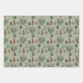 Elegante salie, Sinaasappel & witte bloemmotief Bl Inpakpapier Vel (Voorkant 3)