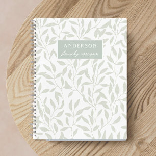 Elegante Salieblad-familienaam Recept Notitieboek