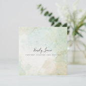 Elegante Saliegroen Aquarel Kaart (Staand voorkant)