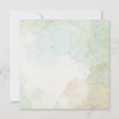 Elegante Saliegroen Aquarel Kaart (Achterkant)