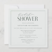 Elegante saliegroen bruidsfeest klassieker kaart (Voorkant)