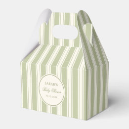 Elegante Saliegroen Klassieke Baby Shower Bedankdoosjes