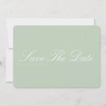Elegante Saliegroen Minimalistische Bewaar de datu