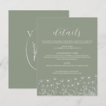Elegante Saliegroen Minimalistische Boho Bloemen B