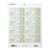 Elegante Saliegroene Aquarel Retouradres Etiket (Full Sheet)