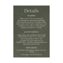 Elegante saliegroene bijkaartjes voor trouwdetails