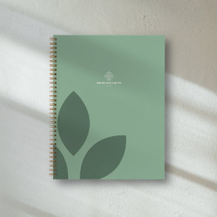Elegante Saliegroene Blad Counselor Gezondheid Log Notitieboek