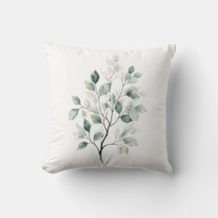 Elegante Saliegroene Bladkussenhoes Kussen