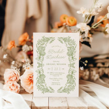 Elegante saliegroene bloem bruiloftslunch