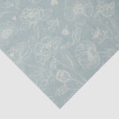 Elegante saliegroene bloemengift tissuepapier (Detail)
