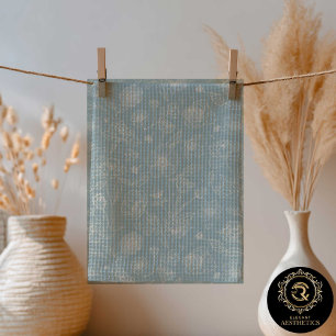 Elegante saliegroene bloemkeukenhanddoek theedoek