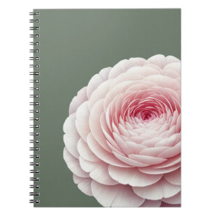 Elegante Saliegroene Blos Florale Botanische Notitieboek