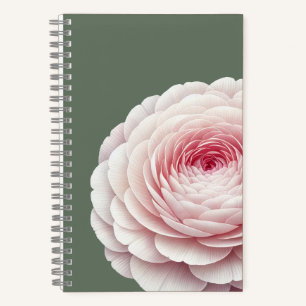 Elegante Saliegroene Blos Florale Botanische Notitieboek