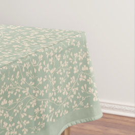 Elegante saliegroene botanische afbeelding tafelkleed