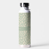 Elegante Saliegroene Botanische Gepersonaliseerde Waterfles (Links)