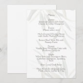 Elegante Saliegroene Botanische  Menu (Voorkant / Achterkant)
