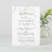 Elegante Saliegroene Botanische  Menu (Staand voorkant)