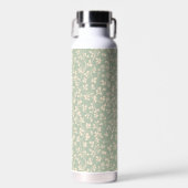Elegante Saliegroene Botanische Waterfles (Voorkant)