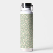 Elegante Saliegroene Botanische Waterfles (Achterkant)