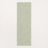 Elegante Saliegroene Botanische Yogamat (Achterkant)