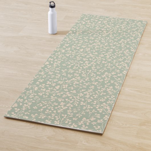 Elegante Saliegroene Botanische Yogamat (In situ)