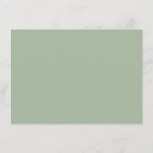 Elegante Saliegroene Calligrafie Informatiekaartje (Achterkant)